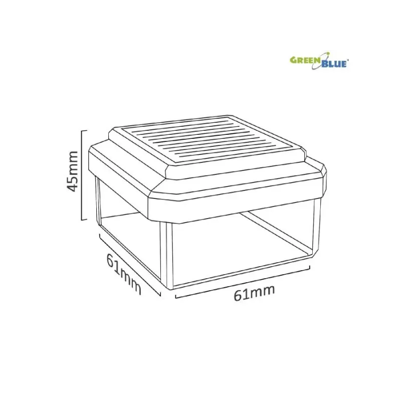 Lampa solarna GreenBlue GB126 na słupek LED 60*60 daszek kopertowy
