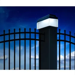 Lampa solarna LED na słupek GreenBlue GB128 100x100mm, daszek kopertowy