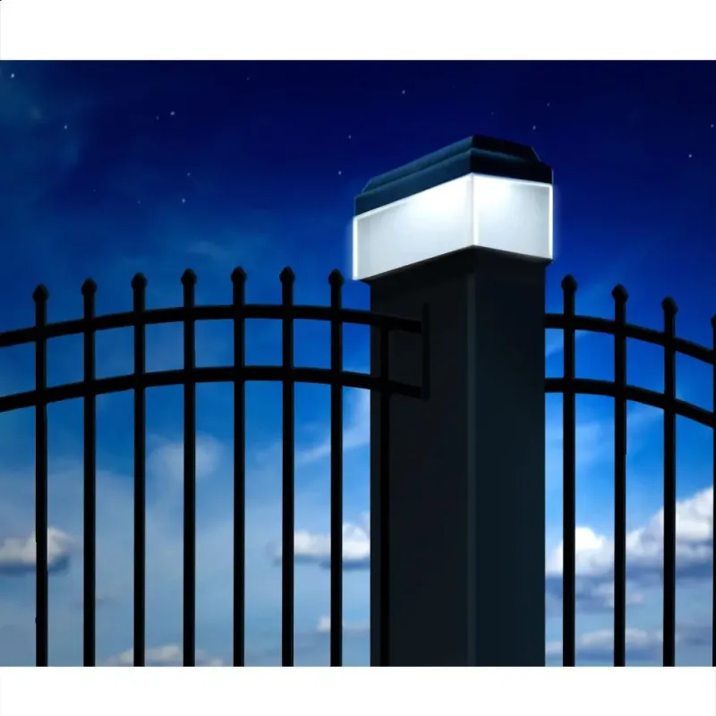 Lampa solarna LED na słupek GreenBlue GB128 100x100mm, daszek kopertowy