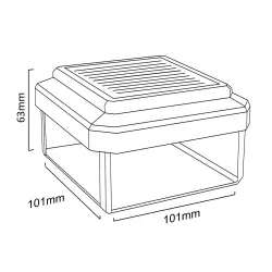 Lampa solarna LED na słupek GreenBlue GB128 100x100mm, daszek kopertowy