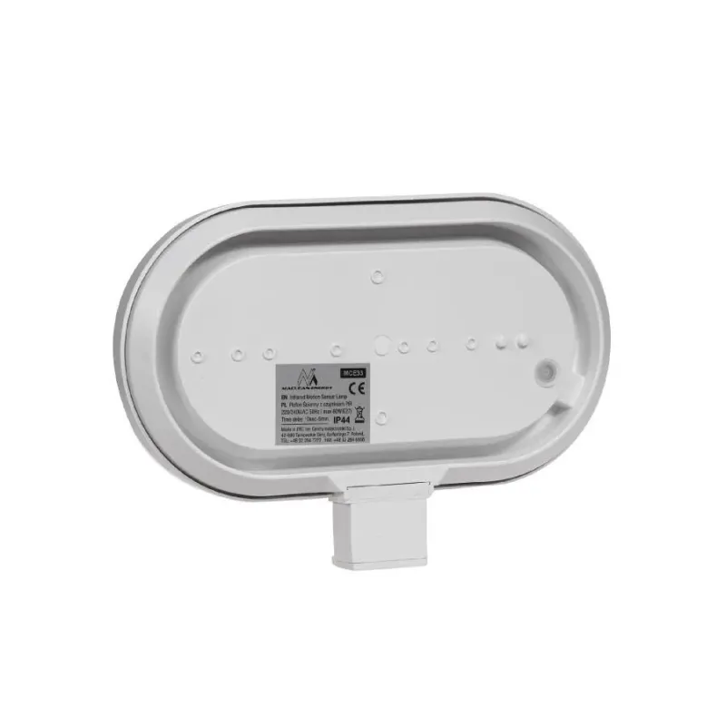 Plafon ścienny Maclean MCE33W z czujnikiem ruchu PIR 60W 180° biały