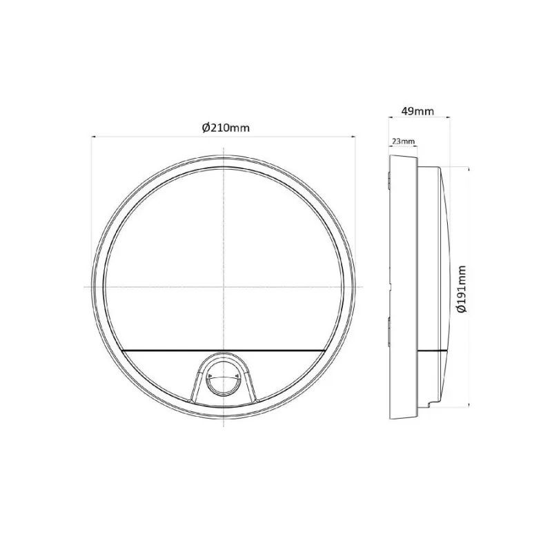 Lampa LED Maclean MCE291 GR z czujnikiem ruchu na podczerwień 1100lm 15W