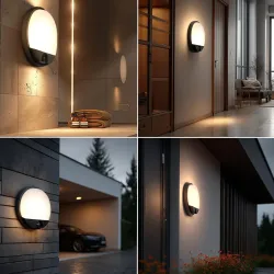 Lampa LED Maclean MCE291 GR z czujnikiem ruchu na podczerwień 1100lm 15W