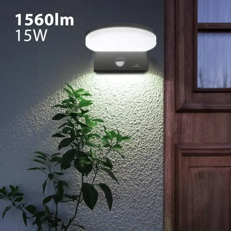 Lampa LED z czujnikiem Maclean MCE344 GR, czujnik ruchu PIR, kolor szary,