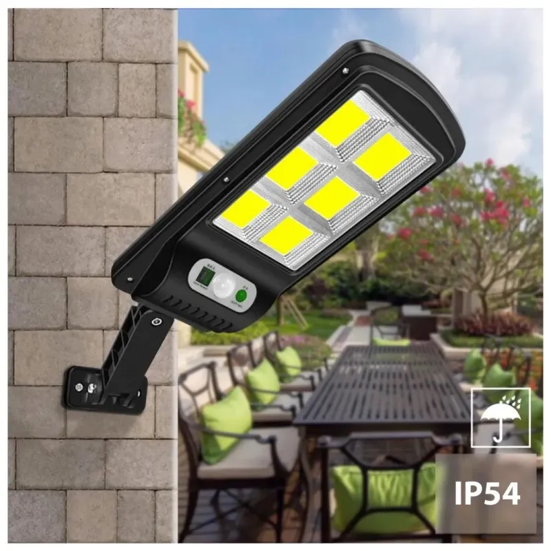 Lampa uliczna solarna LED Maclean MCE446 z czujnikiem ruchu i pilotem IP54,