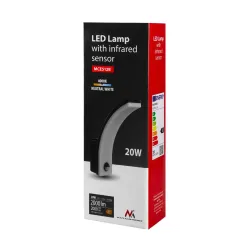Lampa LED z czujnikiem ruchu Maclean MCE512 B, czujnik ruchu PIR, kolor