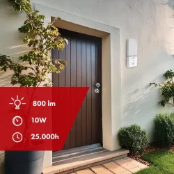 Lampa LED z czujnikiem ruchu Maclean MCE516 W, czujnik ruchu PIR, kolor