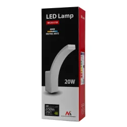 Lampa LED Maclean MCE511 W, kolor biały, 20W, IP65, 2750lm, barwa neutralna