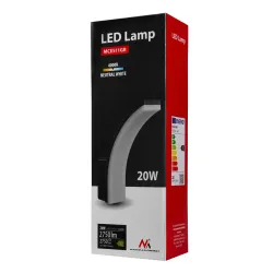 Lampa LED Maclean MCE511 GR,kolor szary, 20W, IP65, 2750lm, barwa neutralna
