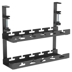 Organizer podbiurkowy na kable Maclean MC-104 B, max. obciążenie 5kg, 2