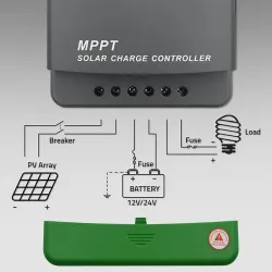 Regulator ładowania MPPT Qoltec solarny z czujnikiem tempera… | PartsPC.pl