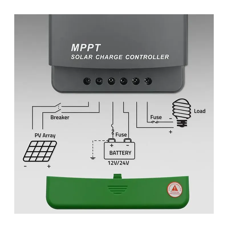 Regulator ładowania MPPT Qoltec solarny z czujnikiem tempera… | PartsPC.pl