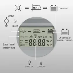 Regulator ładowania MPPT Qoltec solarny z czujnikiem tempera… | PartsPC.pl