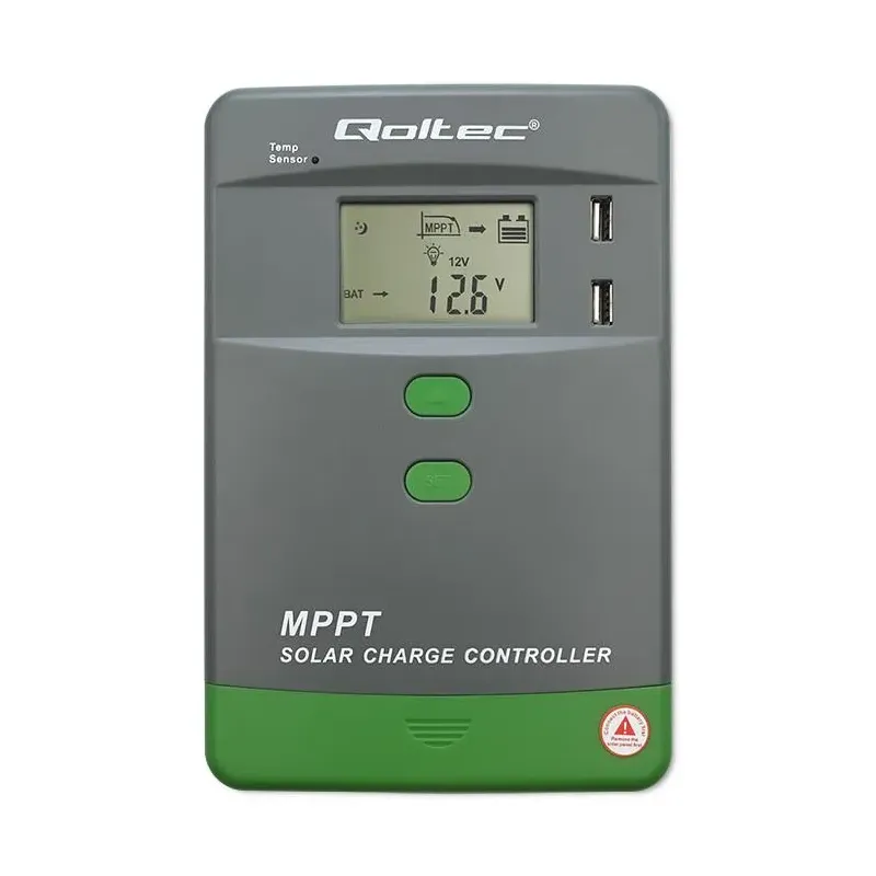 Regulator ładowania MPPT Qoltec solarny z czujnikiem tempera… | PartsPC.pl