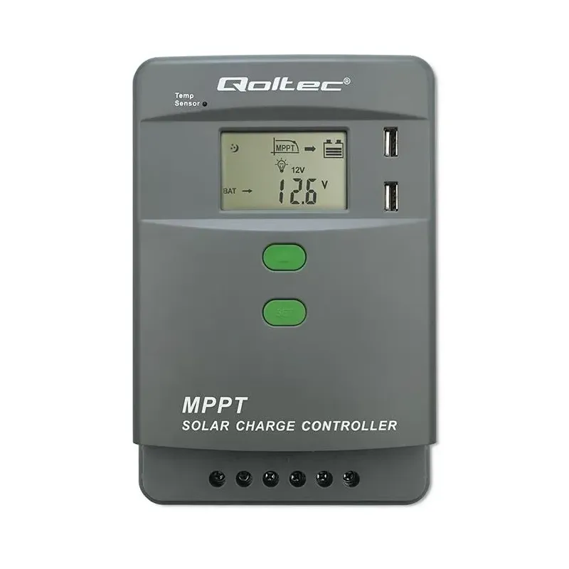 Regulator ładowania MPPT Qoltec solarny z czujnikiem tempera… | PartsPC.pl