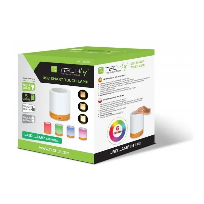 Lampka Techly bezprzewodowa RGB dotykowa