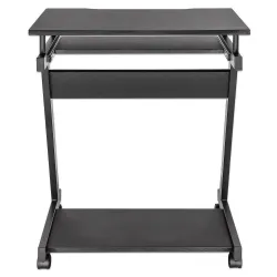 Biurko komputerowe Techly mobilne 590x370 z szufladą czarne