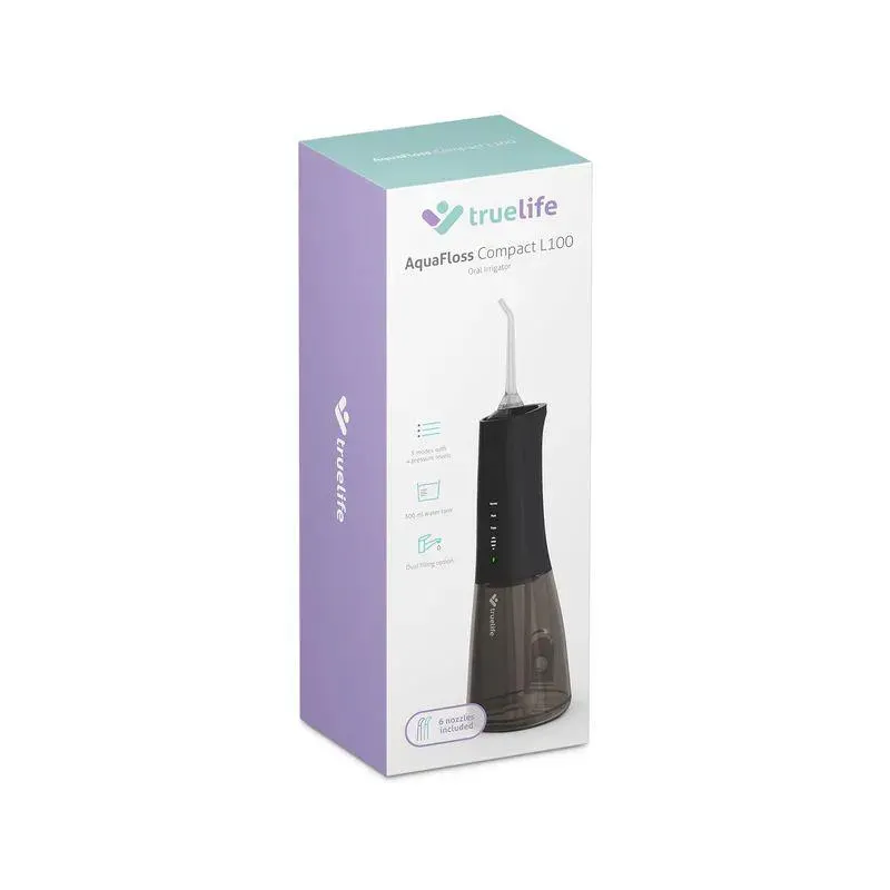 Irygator TrueLife AquaFloss Compact L100 czarny 300ml IPX7