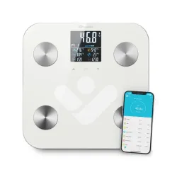 Waga diagnostyczna bluetooth TrueLife FitScale W6 BT biała kolorowy LCD 0,2