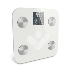 Waga diagnostyczna bluetooth TrueLife FitScale W6 BT biała kolorowy LCD 0,2