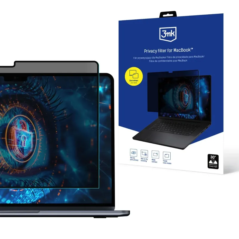Filtr prywatyzujący, elektroststyczny - 3mk Privacy filter for MacBook Pro