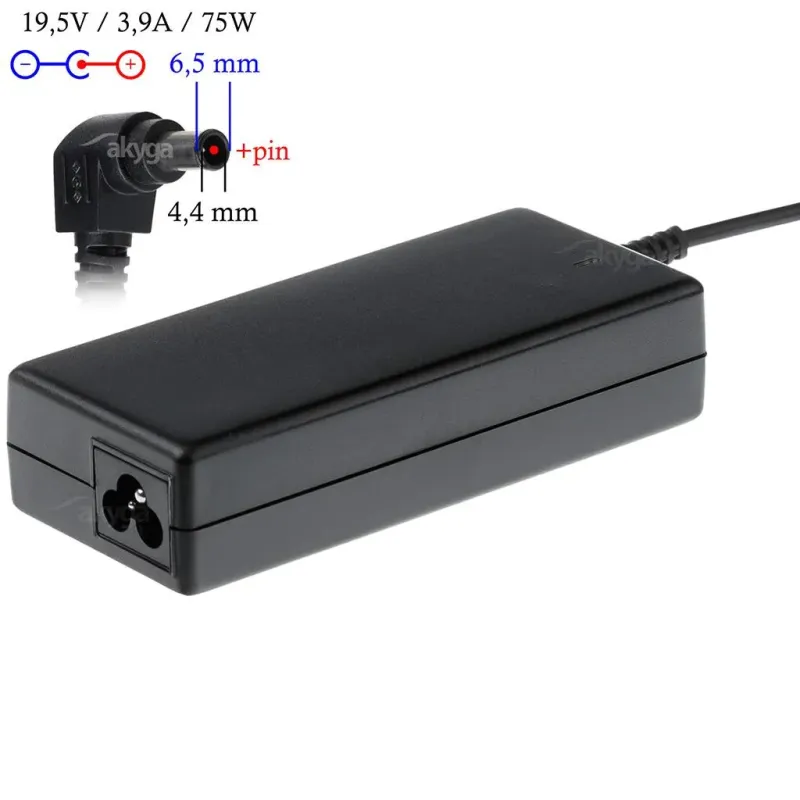 Zasilacz sieciowy Akyga AK-ND-19 do notebooka 19,5V/3,9A 75W… | PartsPC.pl