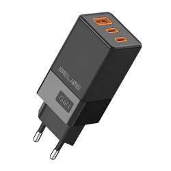 Ładowarka sieciowa Beline 65W GaN 2xUSB-C PD 3.0 + 1xUSB-A QC 3.0 bez kabla