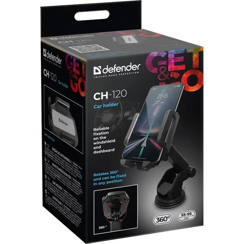 Uchwyt samochodowy Defender CH-120 55-95mm do telefonu/nawigacji