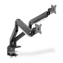 Ramię biurkowe podwójne z zaciskiem DIGITUS 2xLCD z sprężyną gazową max.