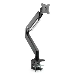 Ramię biurkowe pojedyńcze z zaciskiem DIGITUS 1xLCD z sprężyną gazową max.