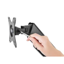 Uchwyt ścienny pojedynczy DIGITUS 1xLCD max 32" i 9kg z sprężyną gazową