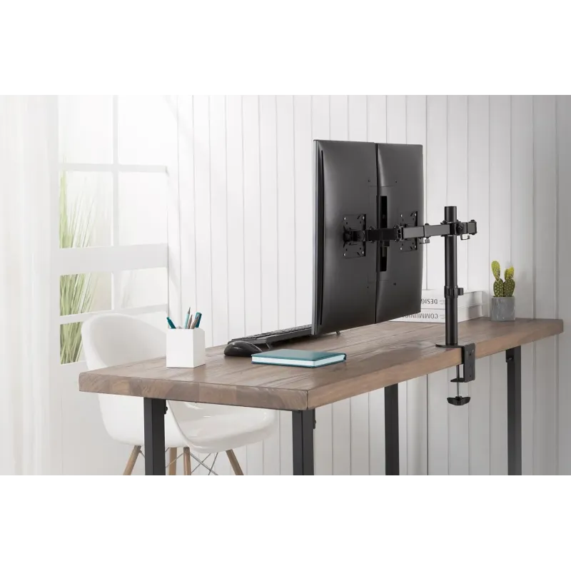 Uchwyt biurkowy podwójny (zacisk) DIGITUS 2xLCD max. 32"max. 2x 8kg