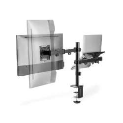 Uchwyt biurkowy DIGITUS podwójne ramię na 1xLCD 32" 4kg, 1xNotebook 15,4"