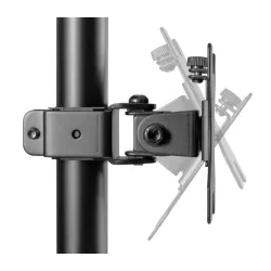 Uchwyt biurkowy DIGITUS pionowy 2xLCD max. 32" 8kg, zaciskowy czarny