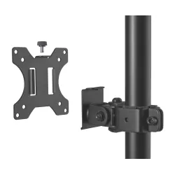 Uchwyt biurkowy DIGITUS pionowy 2xLCD max. 32" 8kg, zaciskowy czarny