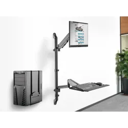 Ramię naścienne pojedyncze DIGITUS LCD+klawiaturamax.32"max. 8kg