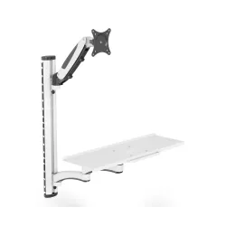 Ramię naścienne pojedyncze DIGITUS 1xLCD + klawiatura, max. 32" i 8kg