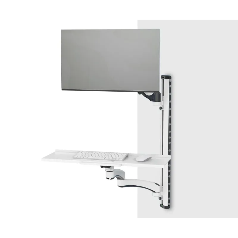 Ramię naścienne pojedyncze DIGITUS 1xLCD + klawiatura, max. 32" i 8kg