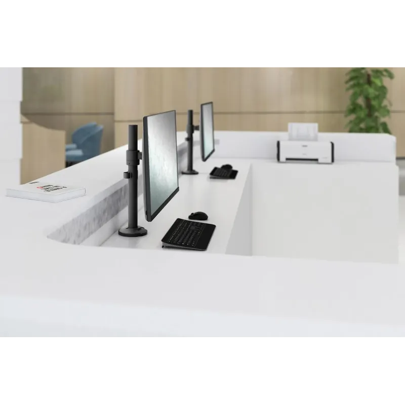 Uchwyt biurkowy kolumnowy pojedynczy (zacisk) DIGITUS 1xLCD max. 32"max.