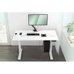 Ramię biurkowe pojedyńcze z zaciskiem DIGITUS 1xLCD z sprężyną gazową i