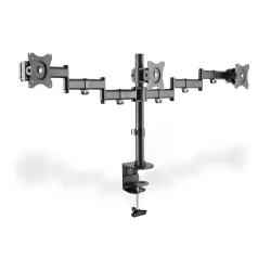 Stojak biurkowy potrójny z zaciskiem DIGITUS, 3xLCD, max. 27", max.