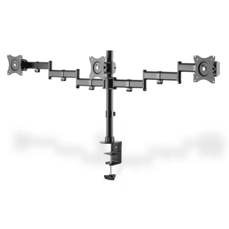 Stojak biurkowy potrójny z zaciskiem DIGITUS, 3xLCD, max. 27", max.