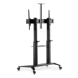 Stojak mobilny pojedynczy DIGITUS z półką i uchwytem na kamerę 1xLCD max.