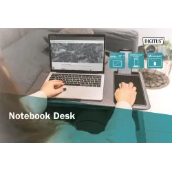 Podstawka/Stolik DIGITUS pod laptopa z podkładką pod mysz i stojakiem na