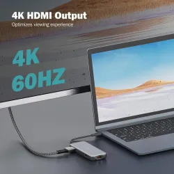 Stacja dokująca DIGITUS USB Typ C 7-portów HDMI 4K/60Hz PD 3.0