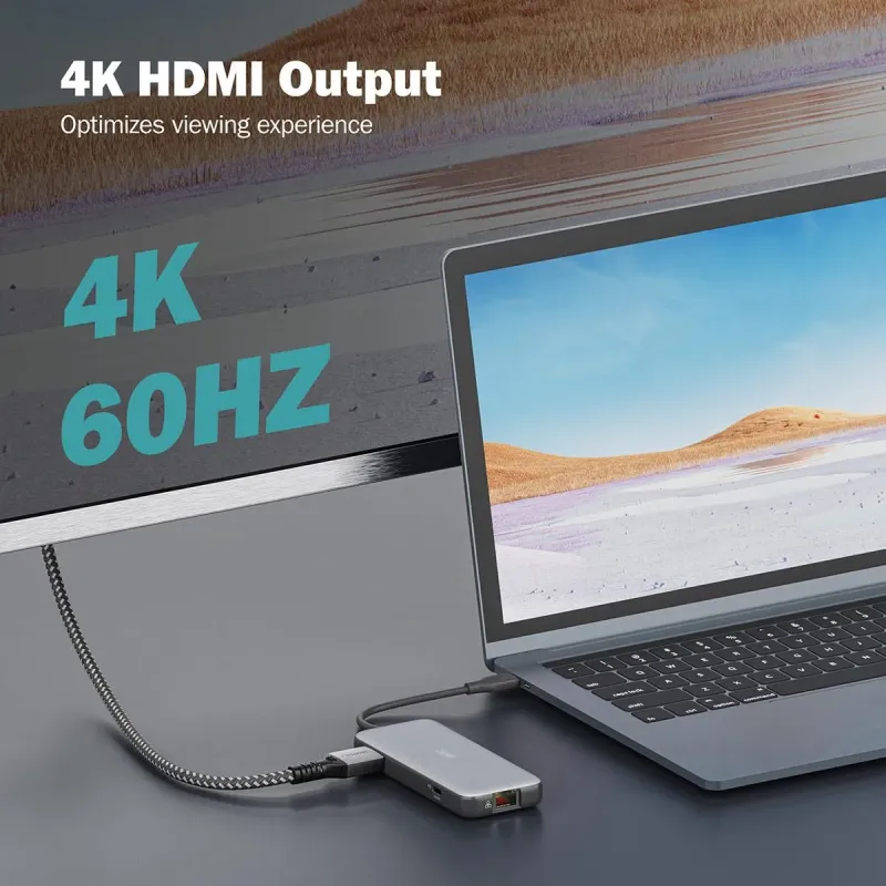 Stacja dokująca DIGITUS USB Typ C 7-portów HDMI 4K/60Hz PD 3.0