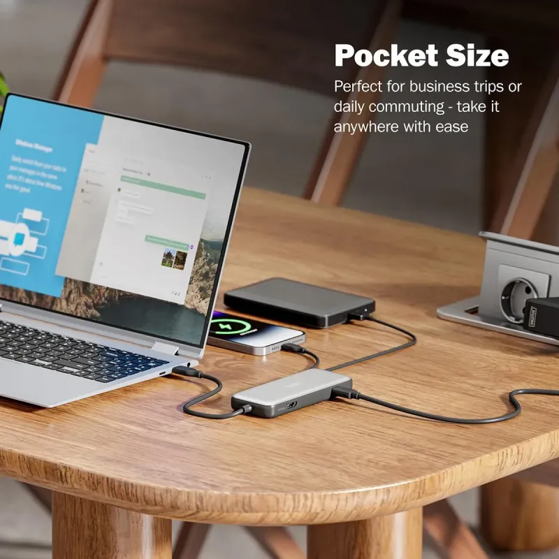 Stacja dokująca DIGITUS USB Typ C 7-portów HDMI 4K/60Hz PD 3.0