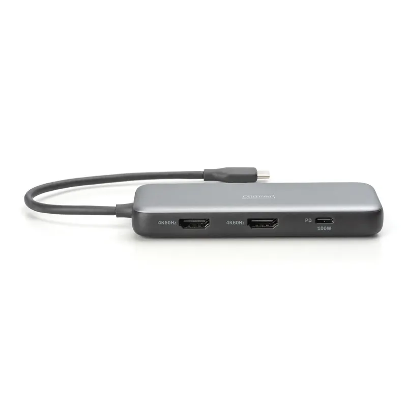 Stacja dokująca DIGITUS USB Typ C 8-portów 2x HDMI | PartsPC.pl