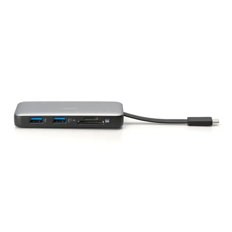 Stacja dokująca podróżna DIGITUS USB Typ C 7-portów HDMI 4K/60Hz PD 3.0