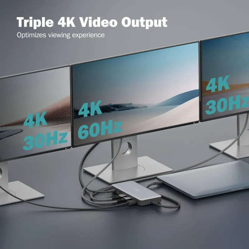 Stacja dokująca DIGITUS USB Typ C 11-portów 2x HDMI 1x DisplayPort 4K/60Hz